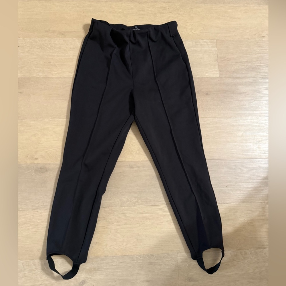 Sweaty Betty Womens XL black Off Piste Stirrup Ski Pants Polyester zip like new